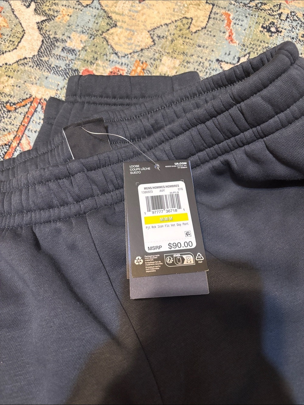 Under Armour Navy Joggers with White Graphic