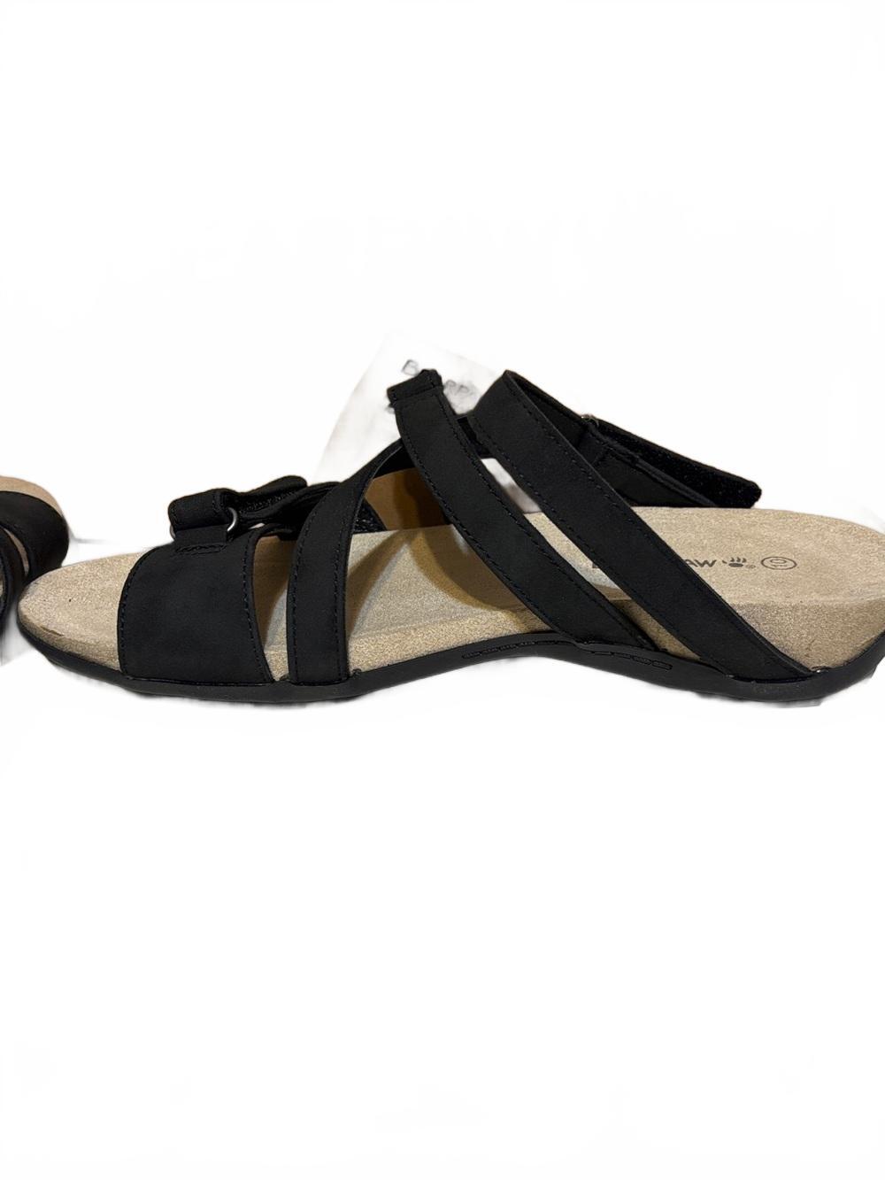 BearPaw Women's Black Multi-Strap Comfort Sandals