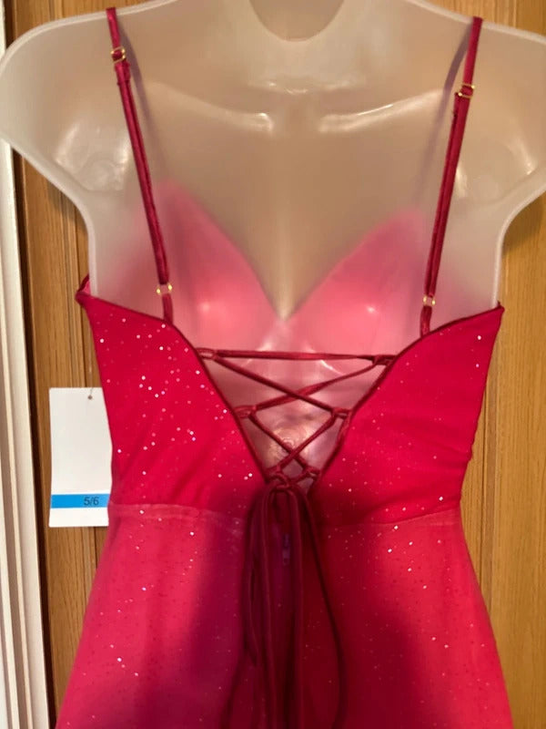 Violet Weekend Pink Ombre Glitter Maxi Dress Women’s Size 5/6 NWT