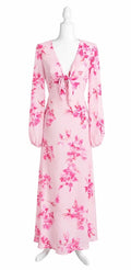 Bebe Pink Floral Maxi Dress Size L NWT