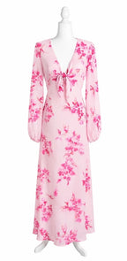 Bebe Pink Floral Maxi Dress Size L NWT