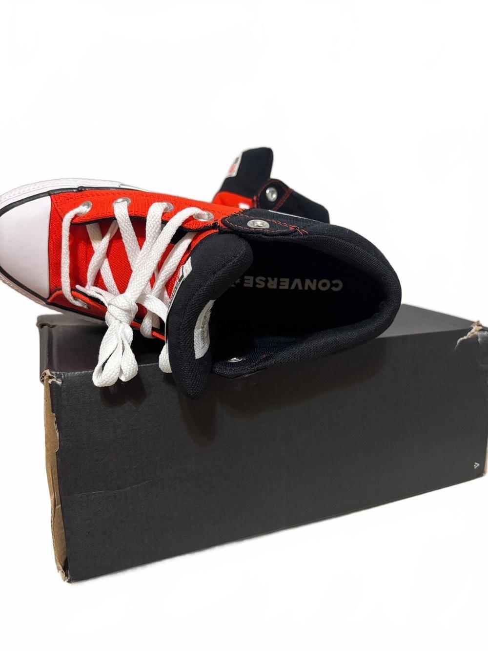 Converse High Top Sneakers in Red and Black
