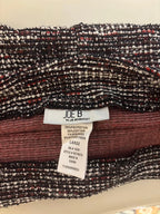 Joe B by Joe Benbasset Tweed Wrap Mini Skirt Gold Button Detail Size L