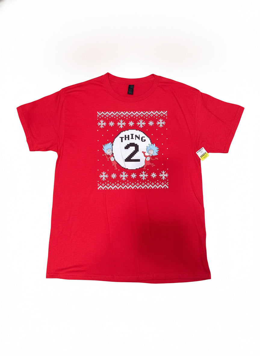 Gildan Thing 2 Red Graphic T-Shirt Size Large