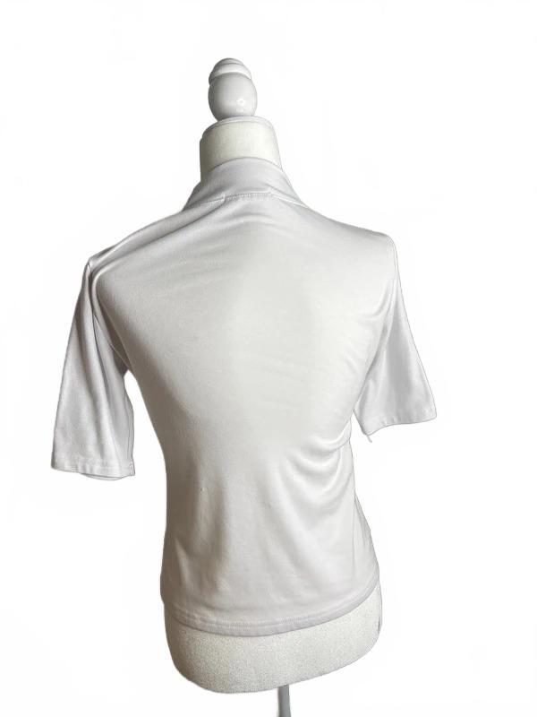White Mock Neck Top Size S