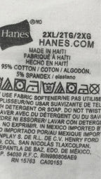 Hanes White V-Neck T-Shirts 2-Pack 2XL