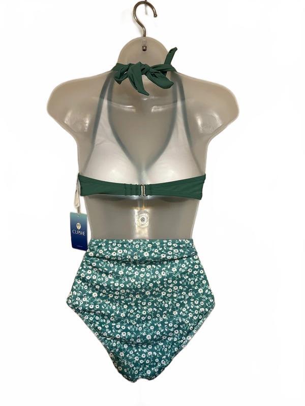 Cupshe Green Floral High Waist Bikini Set NWT Size S