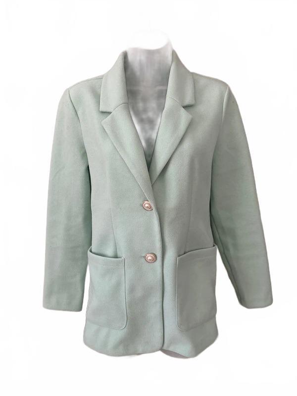 WREN New York Women’s Mint Green Blazer Jacket Size Medium Soft Tailored