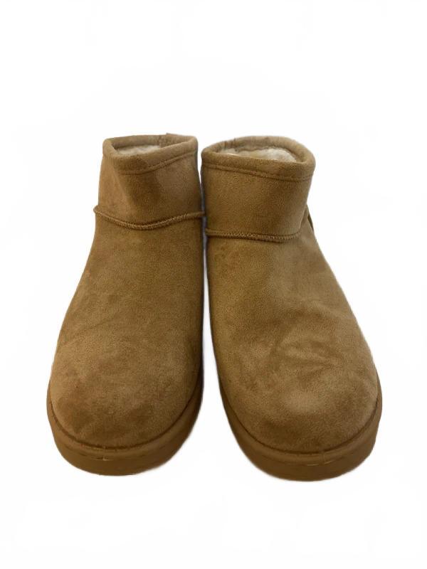 SO Faux Suede Cozy Ankle Boots Beige Women’s Size 8