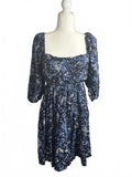 U Wish Blue Floral Mini Dress Size L