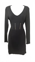 Derek Heart Black Ribbed Bodycon Dress M