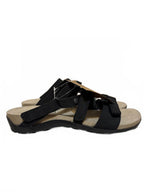BearPaw Women's Black Multi-Strap Comfort Sandals