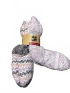 Muk Luks Women’s Cozy Lined Cabin Socks 2-Pack Purple S/M (5–7) NWT