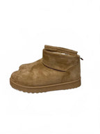 SO Faux Suede Cozy Ankle Boots Beige Women’s Size 8