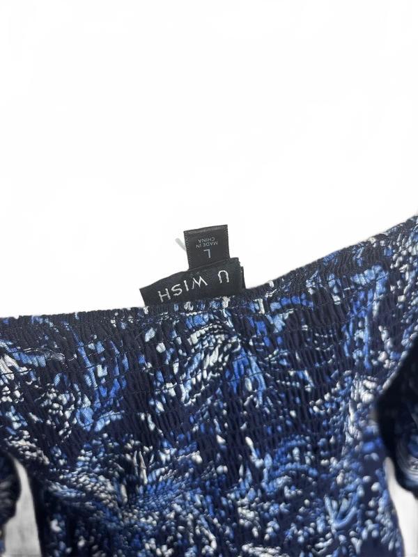 U Wish Blue Floral Mini Dress Size L