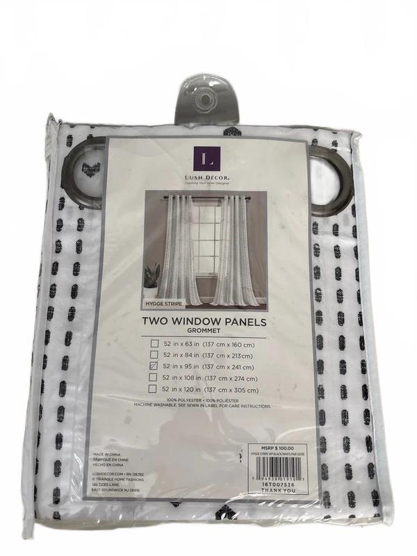 Lush Decor two window panels 52x95