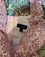 B. Darlin Pink Sequin Ruched Mini Party Dress Women’s Size S NWT