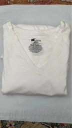 Hanes White V-Neck T-Shirts 2-Pack 2XL