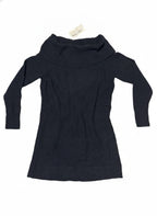 Rewind Black Long Sleeve Sweater with Cowl Neck Size M