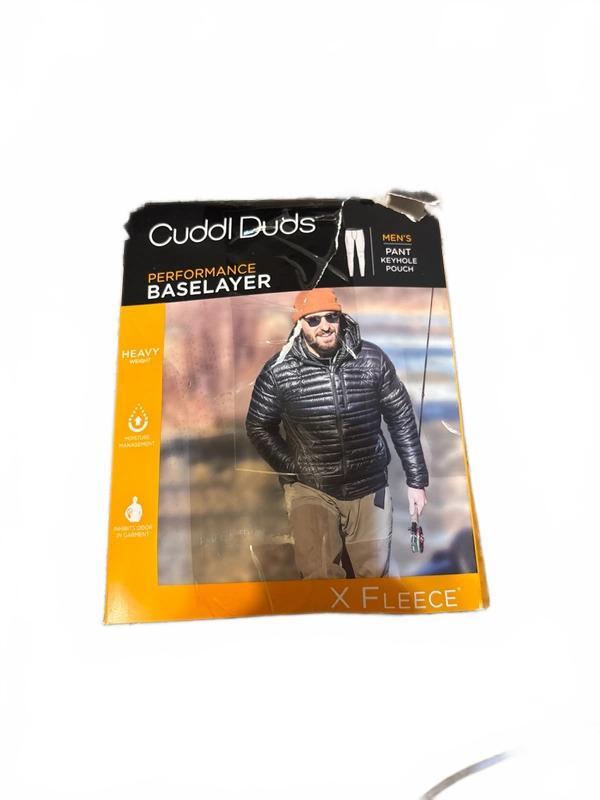 Cuddl Duds Men’s X Fleece Performance Base Layer Pants Black S NWT
