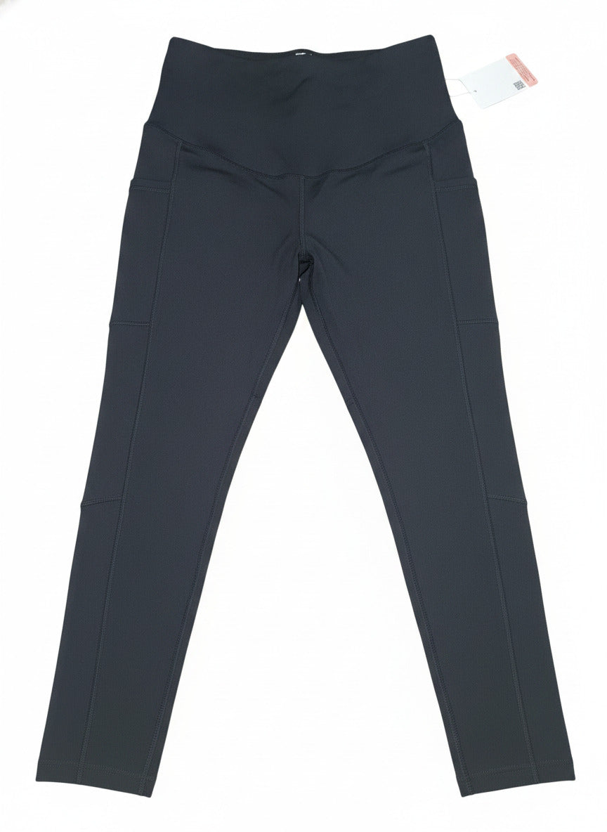 Motherhood Black High Waist Maternity Leggings with Side Pockets, Size S/P