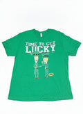 Jerzees Classic Green 'Time to Get Lucky' Graphic T-Shirt 2XL