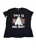 Instant Message “This Is My Boo Sheet” Halloween T-Shirt Plus 2XW