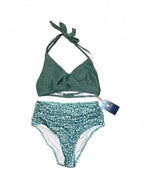 Cupshe Green Floral High Waist Bikini Set NWT Size S