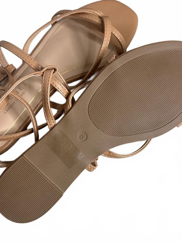Journee Collection Serissa Strappy Flat Sandals Tan Women’s Size 8M