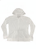 Hanes Women's White Lightweight Full-Zip Hoodie Size S