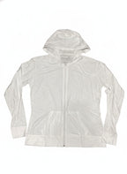 Hanes Women's White Lightweight Full-Zip Hoodie Size S