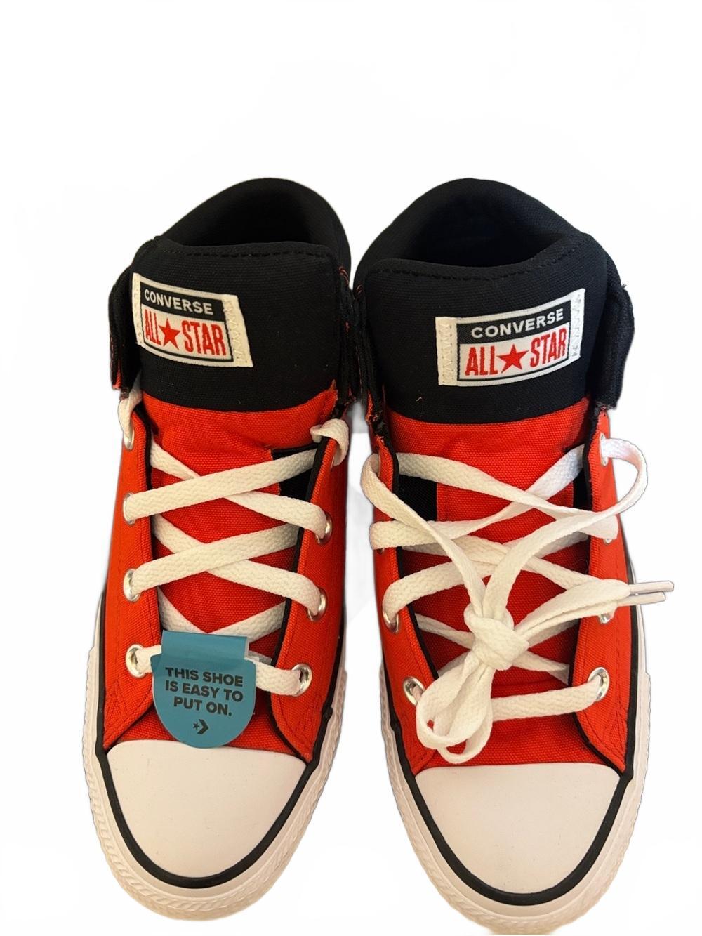 Converse High Top Sneakers in Red and Black