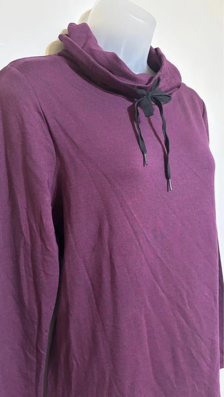 Cuddl Duds Soft Cowl Neck Pullover Top – Women’s Small – Purple