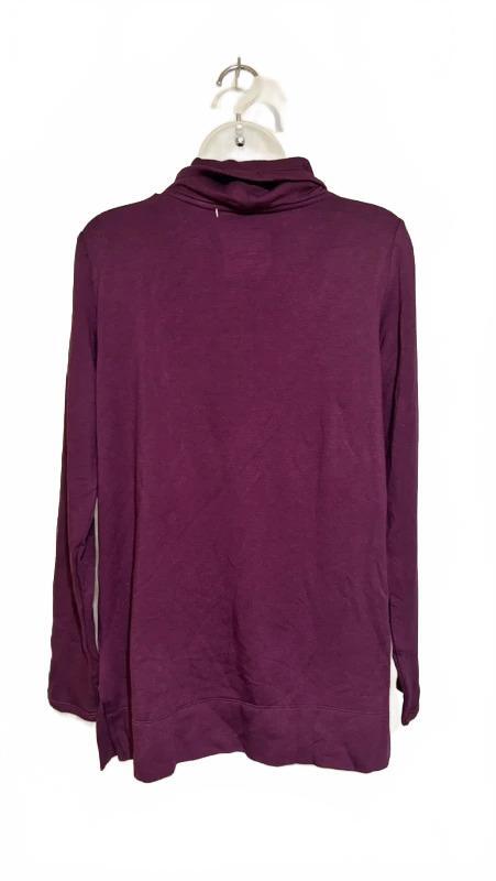 Cuddl Duds Soft Cowl Neck Pullover Top – Women’s Small – Purple