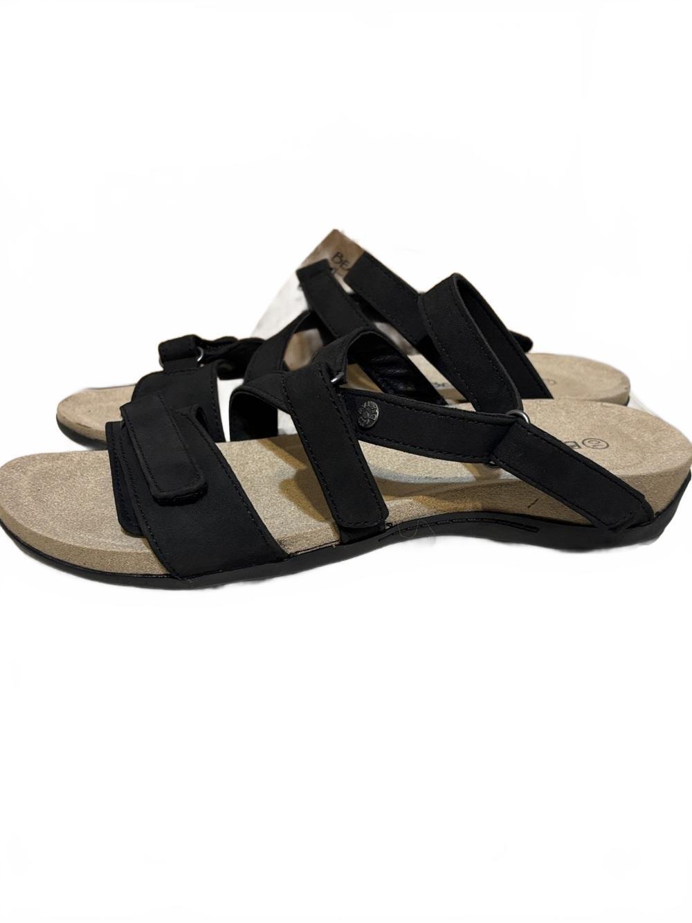 BearPaw Women's Black Multi-Strap Comfort Sandals
