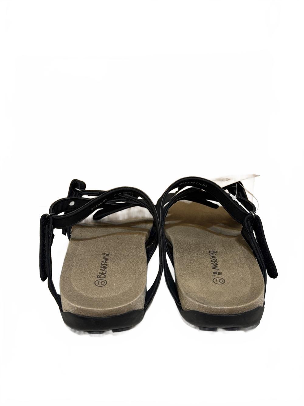BearPaw Women's Black Multi-Strap Comfort Sandals