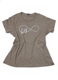 Instant Message Ladies 2XL Brown Faith Graphic T-Shirt