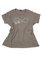 Instant Message Ladies 2XL Brown Faith Graphic T-Shirt