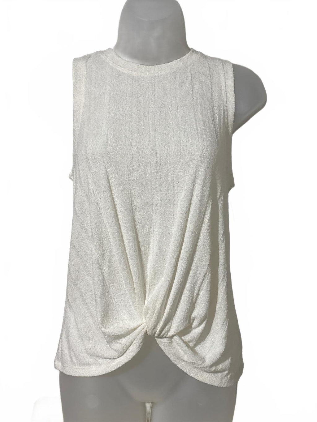 Time and Tru Women's Sleeveless White Knit Top XS