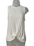 Time and Tru Women's Sleeveless White Knit Top XS