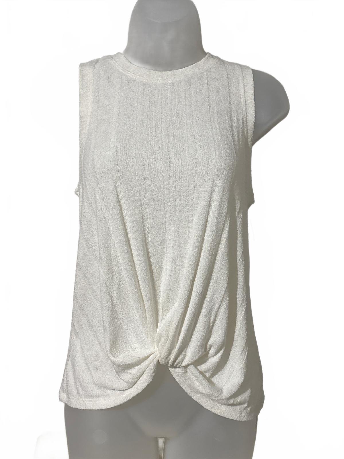 Time and Tru Women's Sleeveless White Knit Top XS