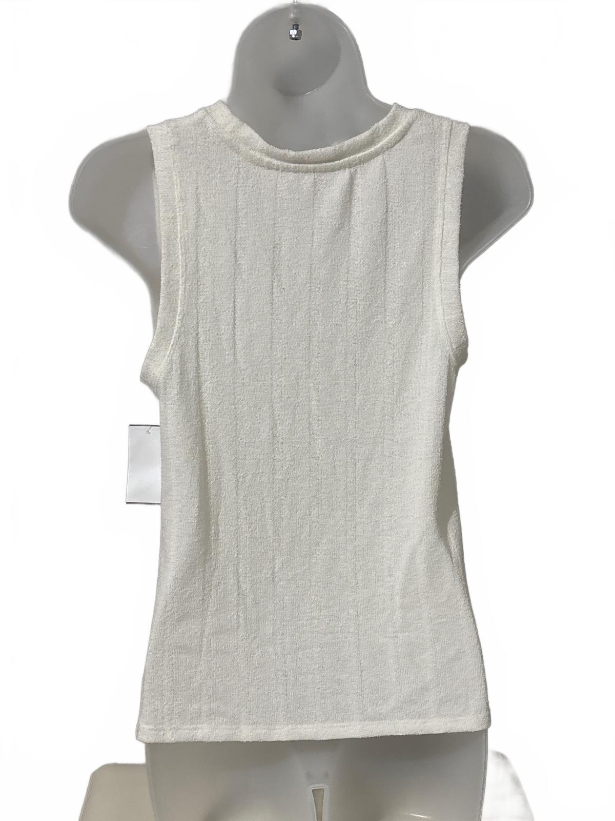 Time and Tru Women's Sleeveless White Knit Top XS