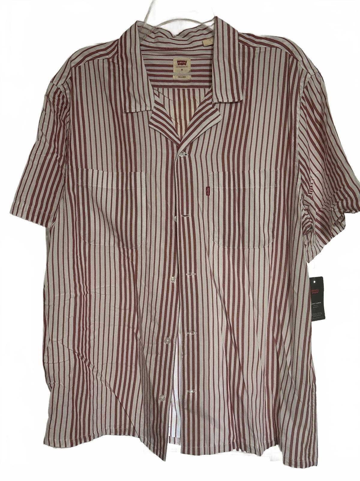 Levi's Classic Camper Relaxed Fit Striped Button-Up Shirt Medium