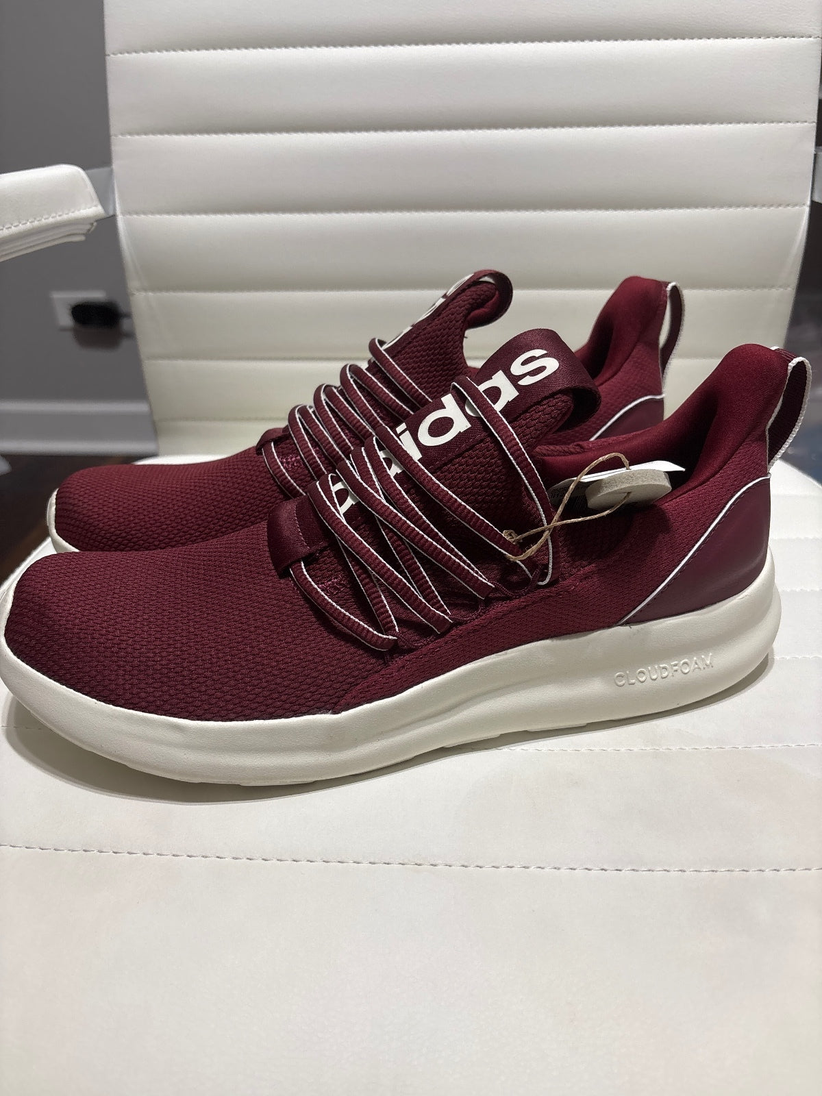 Adidas Cloudfoam Comfort Burgundy Athletic Sneakers