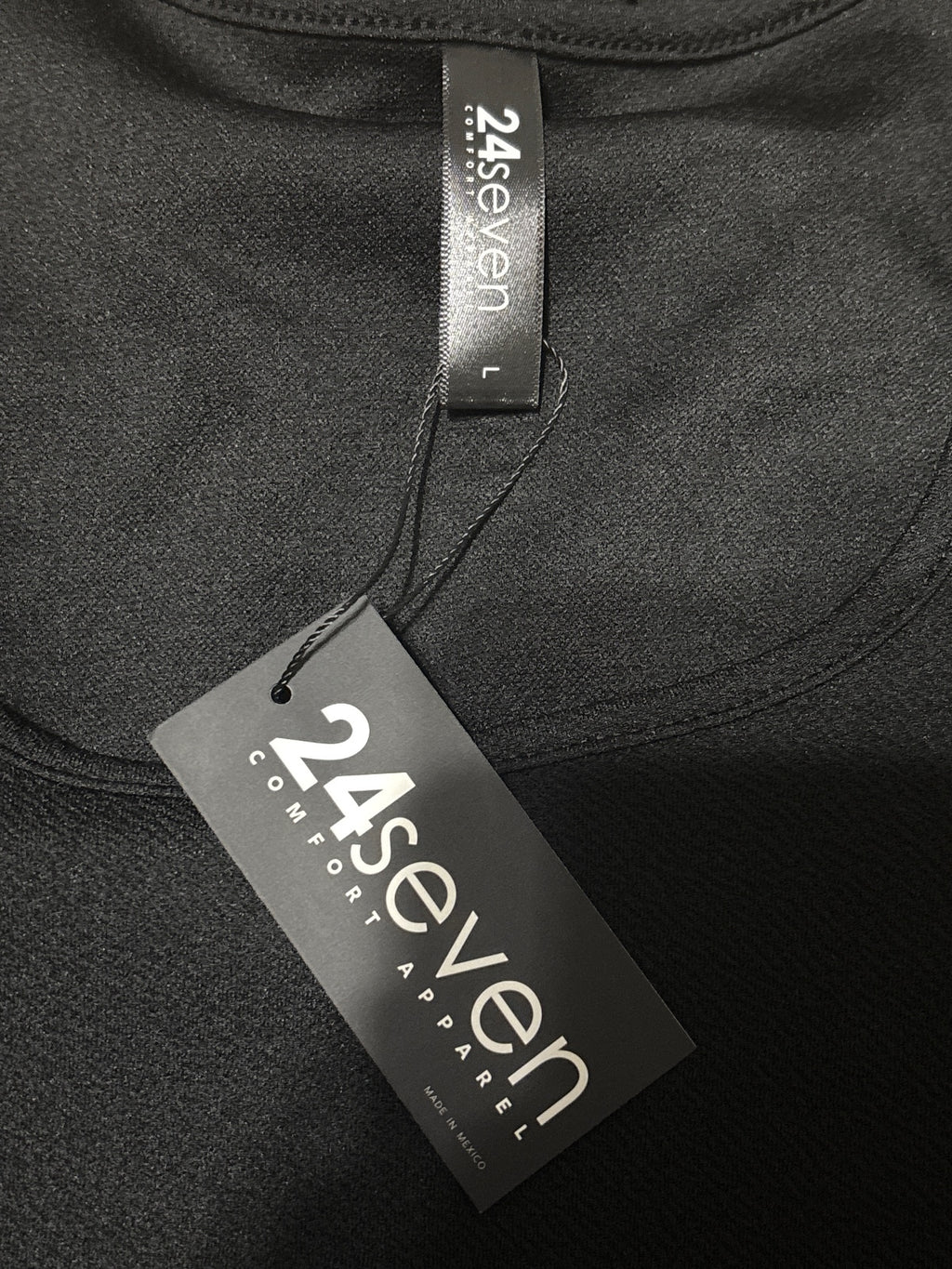 24seven Comfort Apparel Black Long Sleeve Fit and Flare Dress Size L