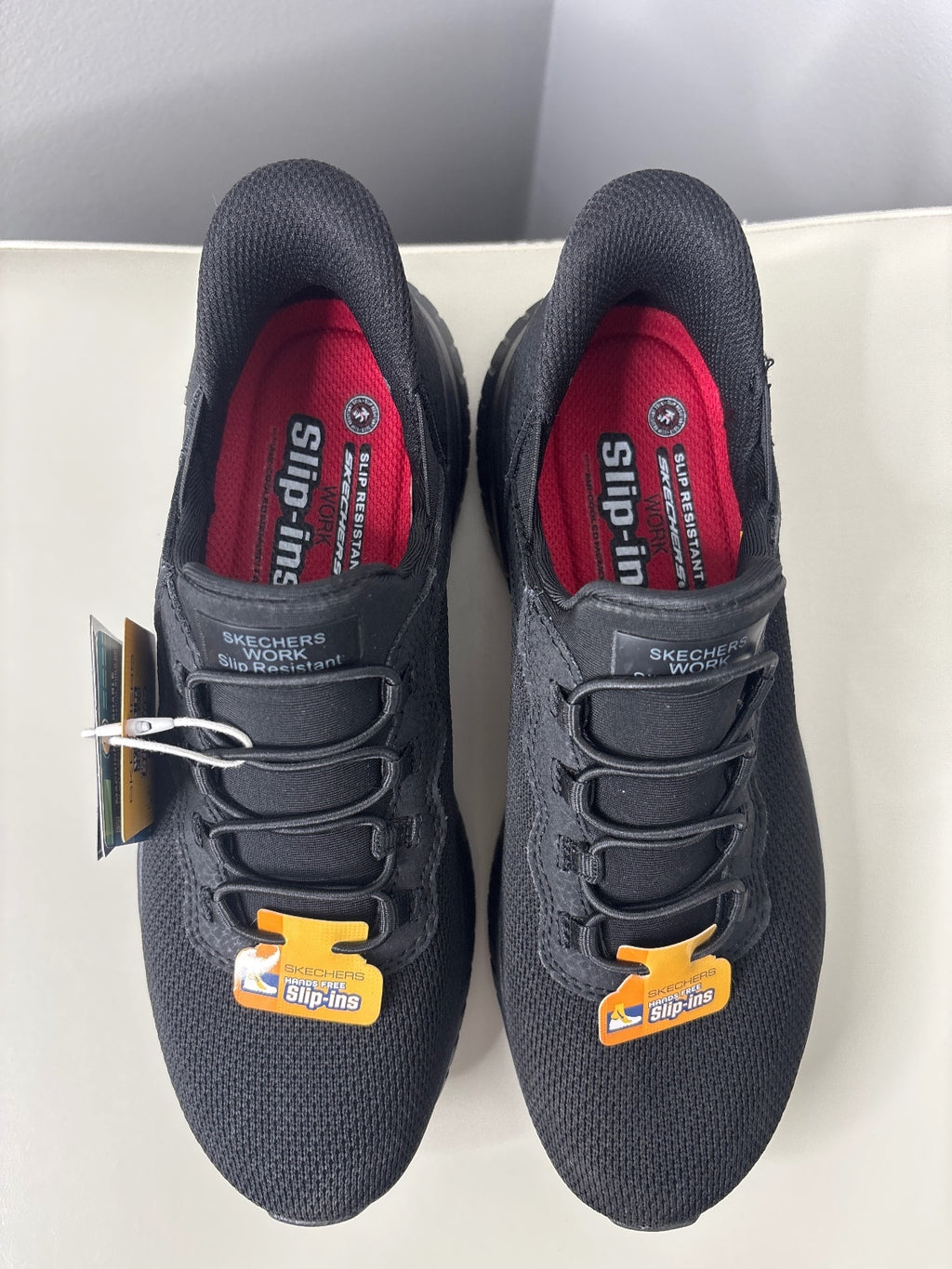 Skechers Work Slip-Resistant Black Athletic Shoes Size 7.5