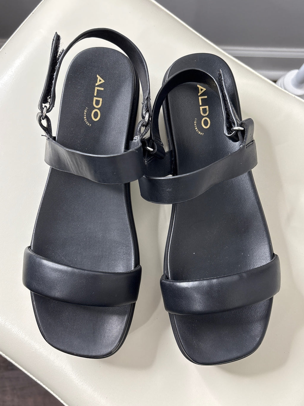 ALDO Black Platform Sandals Size 8.5