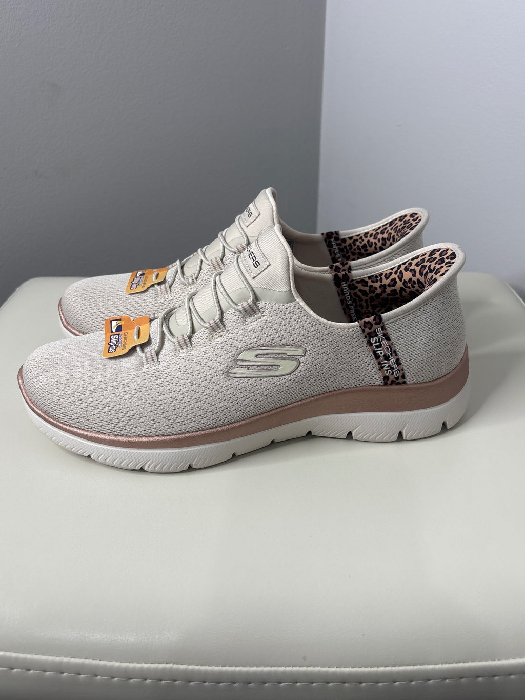 Skechers Slip-Ins Women's Beige Vegan Sneakers Size US 8