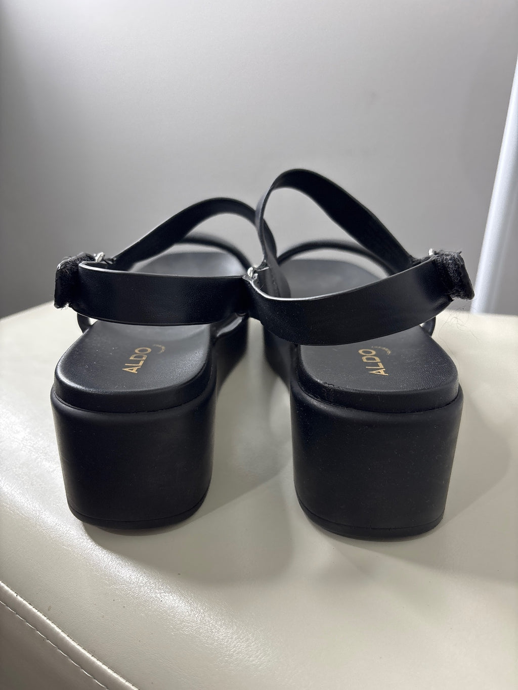 ALDO Black Platform Sandals Size 8.5