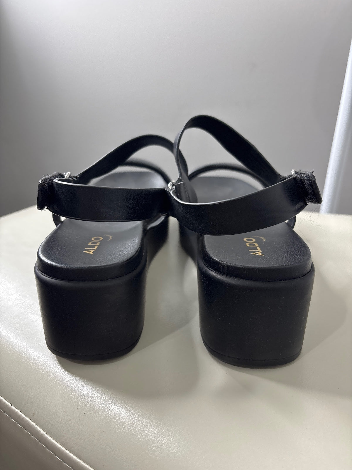 ALDO Black Platform Sandals Size 8.5
